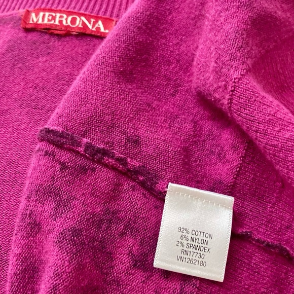 Merona Burgundy and Black Sweater Cardigan (L) - Picture 7 of 7